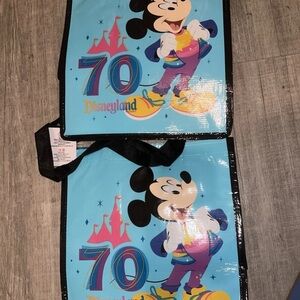 2x - NEW Disneyland 70th Anniversary Mickey Mouse Tote Bags